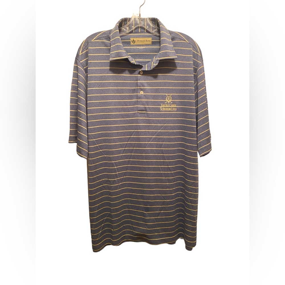 Navy Striped Polo Shirt